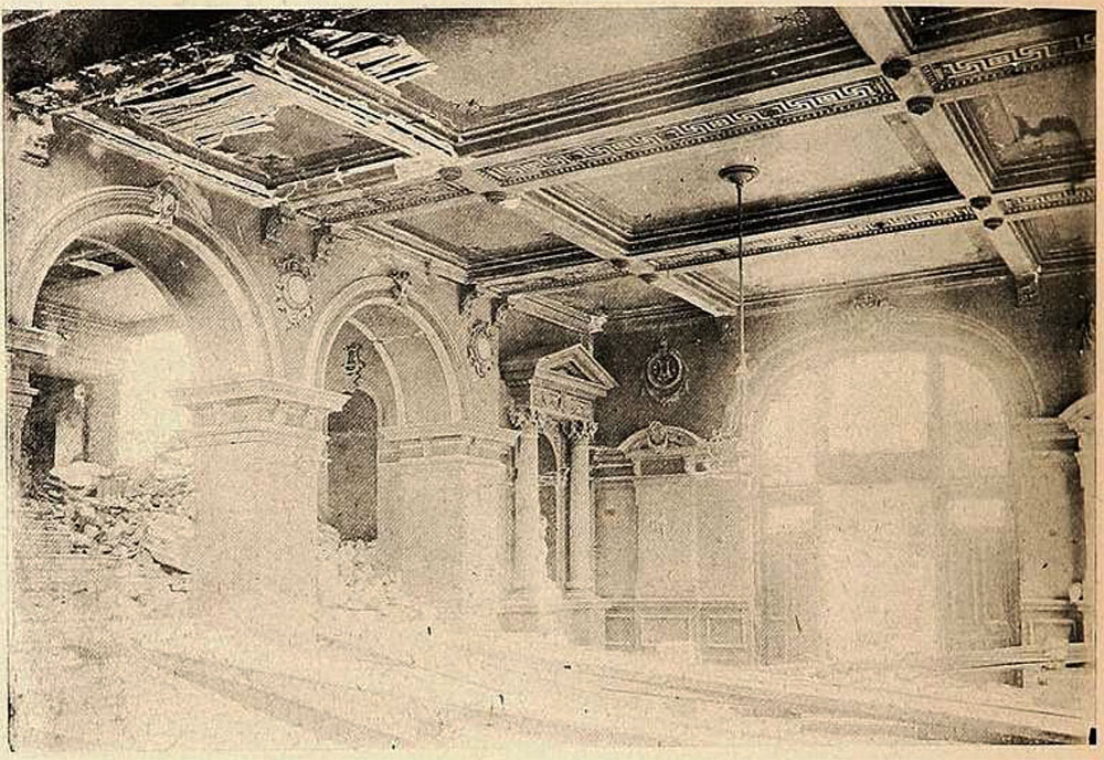 Vistas de Valparaíso después del terremoto de 1906